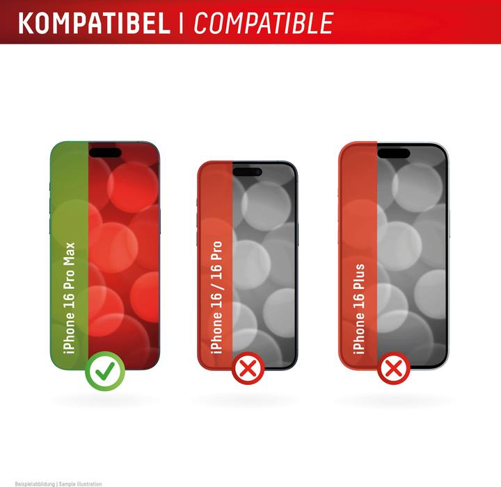 Actual product image Displex Real Glass, 2D Panzerglas + Handyhülle (1 Piece, Apple iPhone 16 Pro Max)