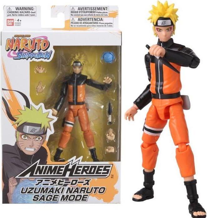 Actual product image Bandai Naruto Shippuden Anime Heroes - Uzumaki Naruto