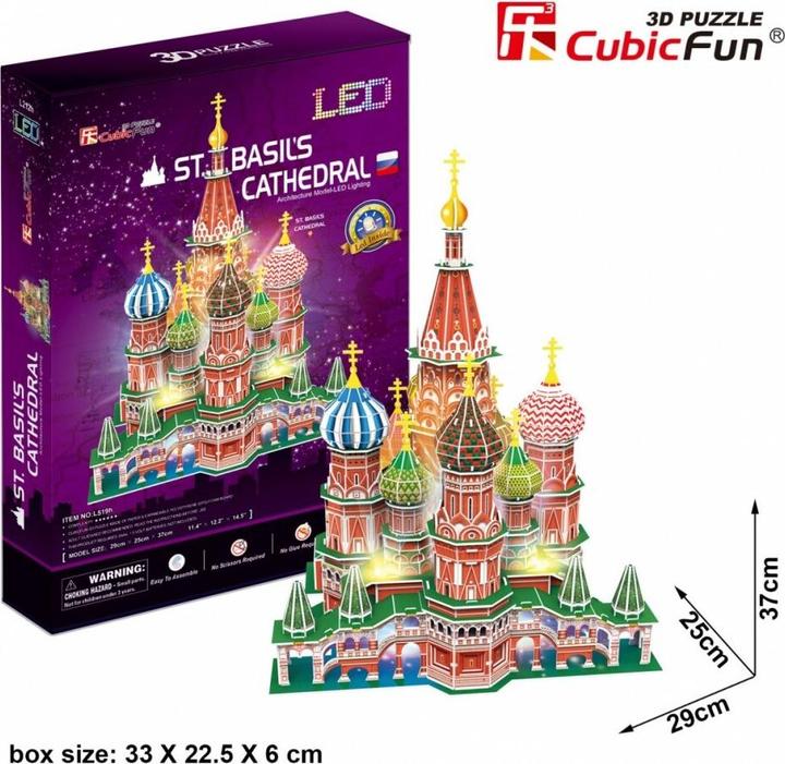 Produktbild Cubicfun 3D-Puzzle „St. Basilius-Kathedrale" (LED) (224 Teile)