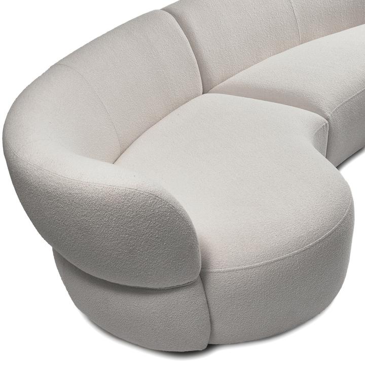 Immagine prodotto Rivièra Maison San Remo Sofa Arm Left 3,5 Seater, peluche bouclé, natural grey