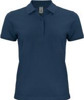 Clique Damen Poloshirt OC 028265, Bio-Baumwolle, dunkel marine, Grösse M (M)