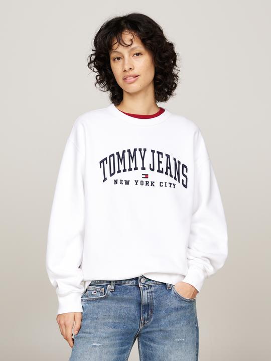 Immagine prodotto Tommy Hilfiger Varsity Relaxed Fit Crewneck Dames - Wit - Maat L (L)