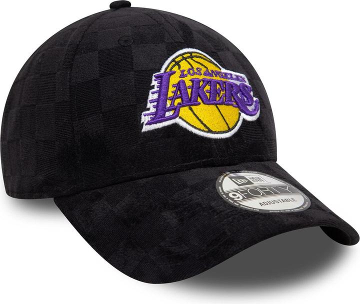 Actual product image New Era 9Forty Strap Cap - Check Los Angeles Lakers Schwarz