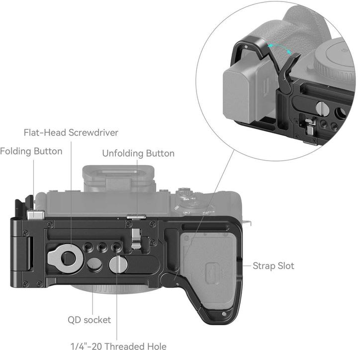 Actual product image SmallRig Foldable L Bracket for Sony Alpha 7R V / Alpha 7 IV / Alpha 7S III