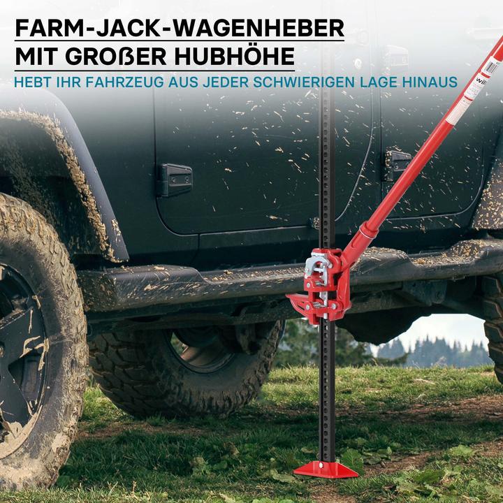 Actual product image Wiltec Wagenheber 48" 3000kg bis 105cm Offroad Farm Jack Geländewagen Stockwinde