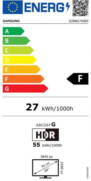Energie-Label Samsung Odyssey G7 - G70B (3840 x 2160 Pixel, 28")