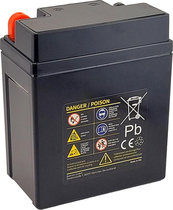 Actual product image Acconic Sportivo AGM 6N6L-BS Motorradbatterie 6 Ah 6V (DIN 00611/00612/00613) (6 V, 6 Ah)