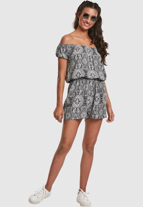 Actual product image Urban Classics Ladies AOP Off Shoulder Short Jumpsuit (4XL)