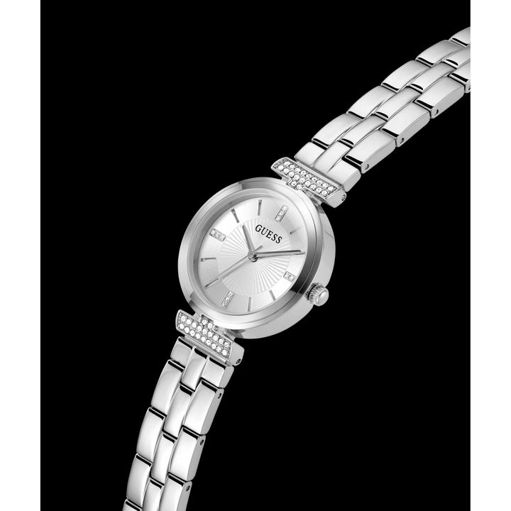 Immagine prodotto Guess Orologio da polso P SLV CS W/ CRYS / SUN SLV DL / P SLV BRCT (Orologio con pietra preziosa, 28 mm)
