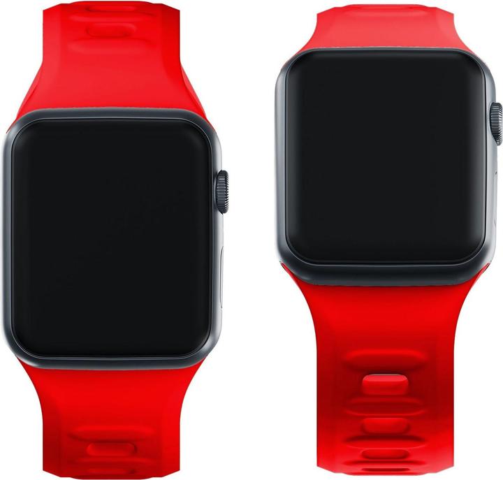 Produktbild 3MK Silicone Watch Strap czerwony/red dla Apple Watch 42/44/45/49mm (Edelstahl, Silikon)