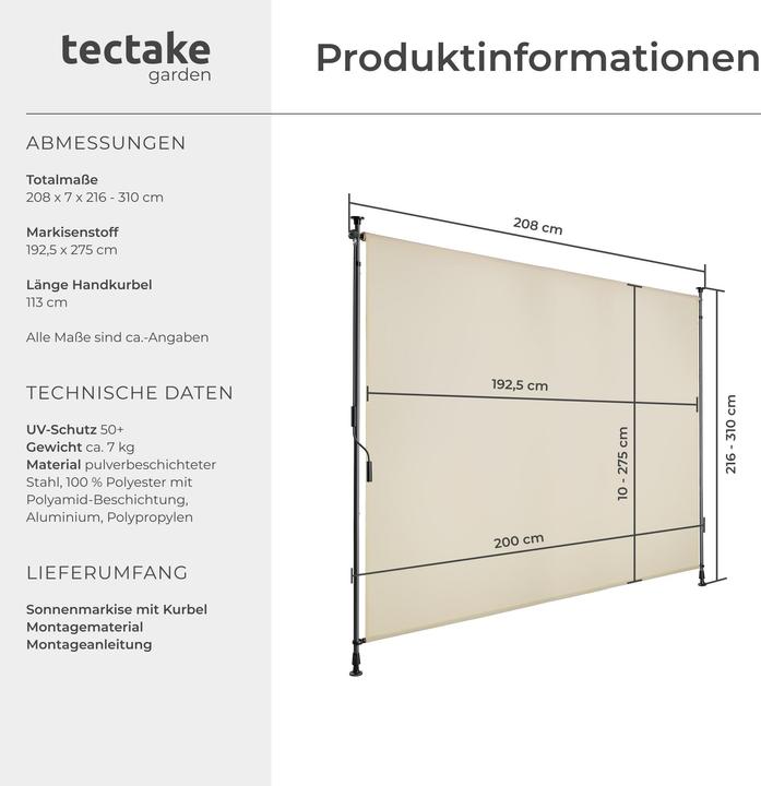 Actual product image tectake Taija (2.08 m)