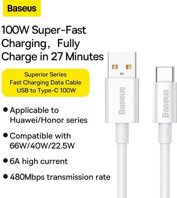 Immagine prodotto Baseus USB A - USB C (0.25 m, USB 3.0, 100 W)