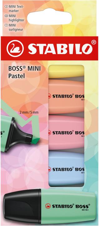 Actual product image STABILO Mini pastel (Yellow, Cloudy blue, Apricot, pink and mint, 5 mm, 5 x)