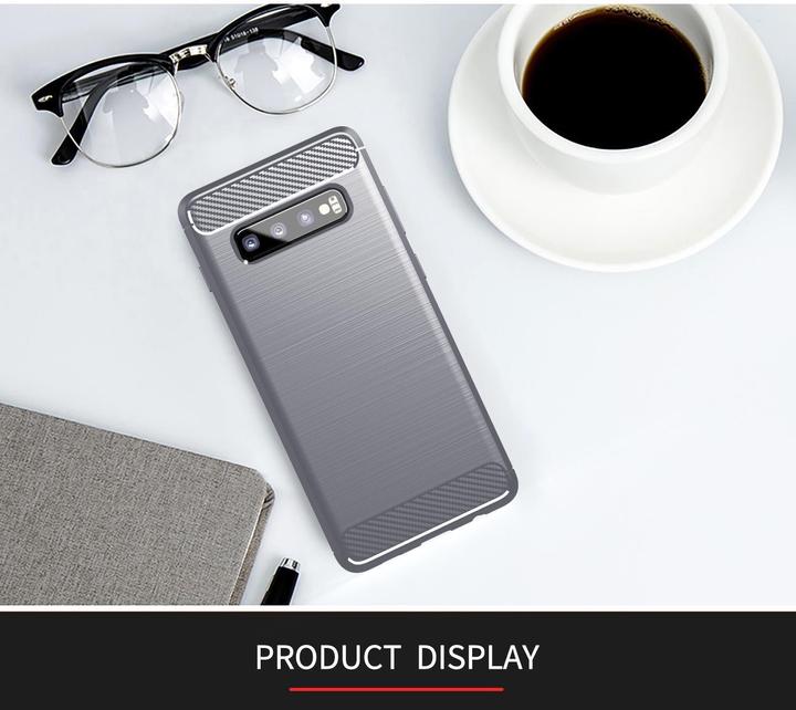Immagine prodotto Cadorabo TPU Ultra sottile in acciaio inossidabile al carbonio Combi Cover (Samsung Galaxy S10)