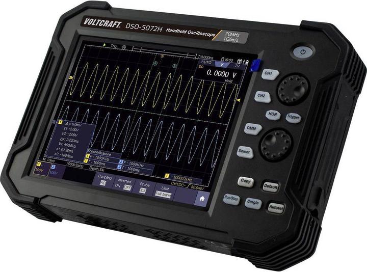 Actual product image Voltcraft Hand Oscilloscope (Scope Meter) Digital DSO 5072H (CAT II)