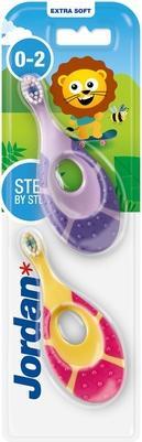Jordan Step By Step Toothbrush For Children 0-2 Years Soft 2Pcs (Extra weich, 2 x)