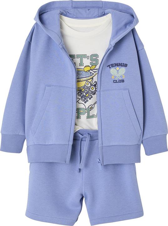 Actual product image Vertbaudet Jungen Sport-Set: T-Shirt, Sweatjacke & Shorts (104)