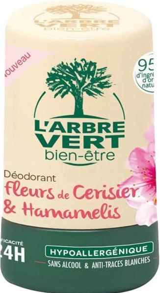 Actual product image L'arbre vert Öko Deodorant Roll Kirschblüten & Hamamelis französisch (Roll-on, 50 ml)