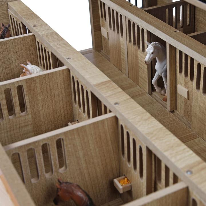 Actual product image Sombo Horse stable wood with 9 horse stables 1:32