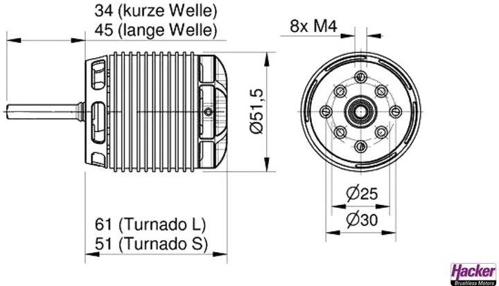 Immagine prodotto Hacker a50-12l turnado v4 kv450 long wellle