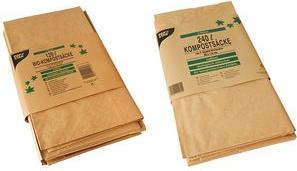 Actual product image Papstar Compost bags, brown, 240 litres, 2pcs. made of 2-ply kraft paper, thickness: 70 g/sqm, wet strength (2 x, 240 l)