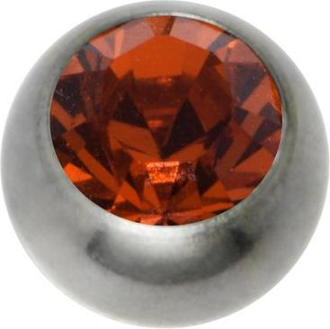 Actual product image Bijouteria 1.2mm Titanium piercing part (Crystal, Titanium)