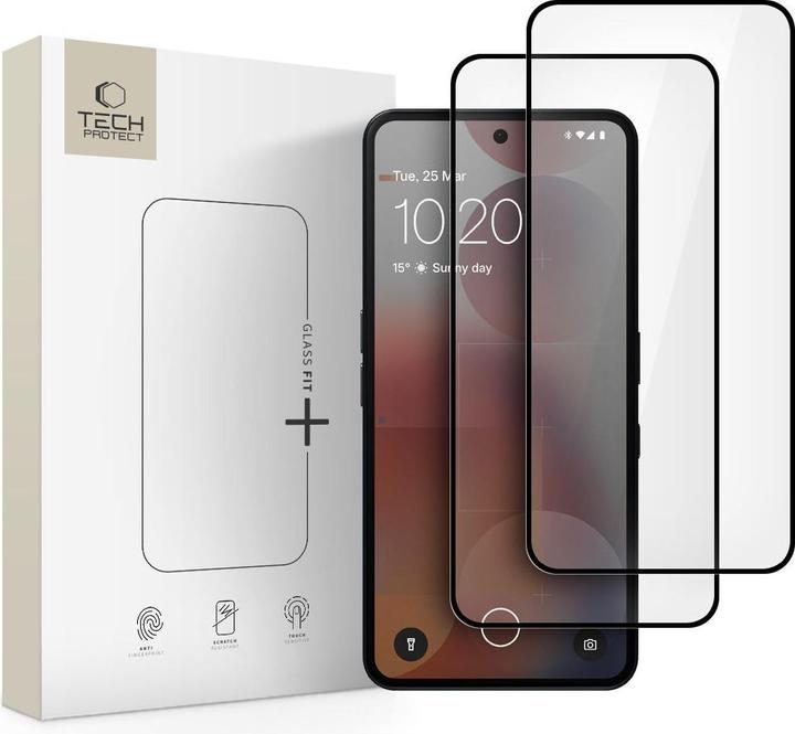 Immagine prodotto Spigen Glass Fit+ 2-pack tempered glass for Nothing Phone 3A / 3A Pro - black (2 Pezzo/i, Niente Telefono (3a))