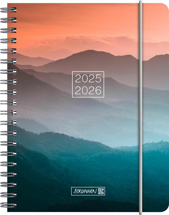 Actual product image Schler calendar (2025/2026) 'Misty Sunset' (A6, English, Dutch)