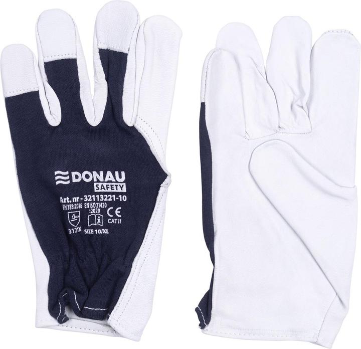 Produktbild Donau Safety Arbeitshandschuhe, Ziegenleder auf der Innenhand, elastische Stulpe, Grösse 1 (10, XL)