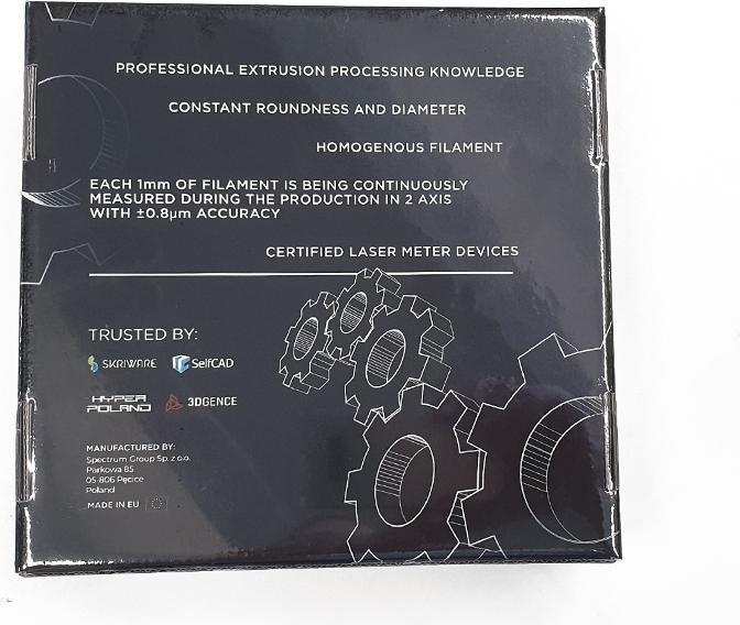 Immagine prodotto Filamento PETG CF15 Nero carbone 0,75kg 1,75mm (PETG, 1.75 mm, 750 g, Nero)
