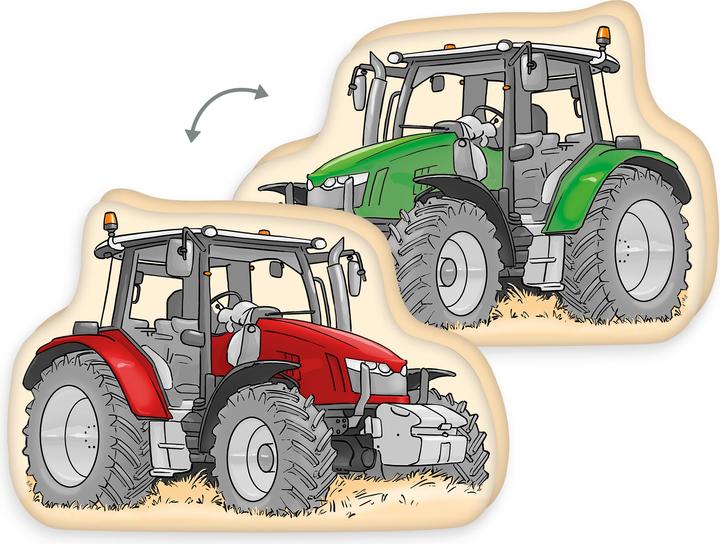 Herding Traktor Konturenkissen (36 x 24 cm)
