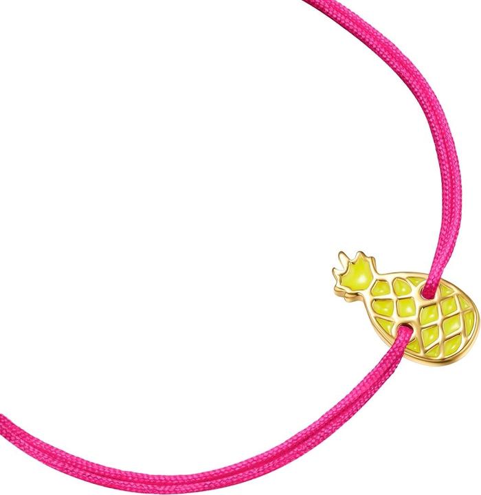 Immagine prodotto Glanzstücke München Bracciale in tessuto con ananas - 36470 (22 cm, Argento)
