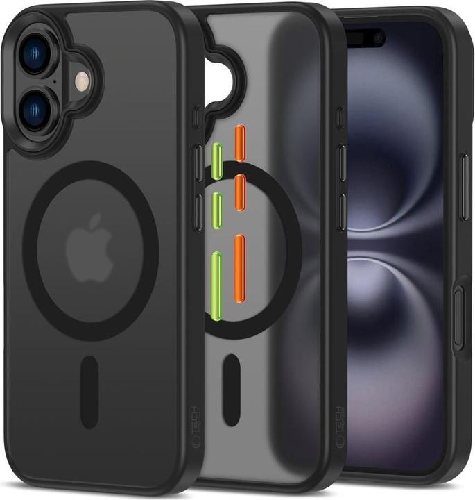 Immagine prodotto Tech-Protect MagMat Magsafe 3er-Set iPhone 16 Hülle - Mattschwarz (Apple iPhone 16)