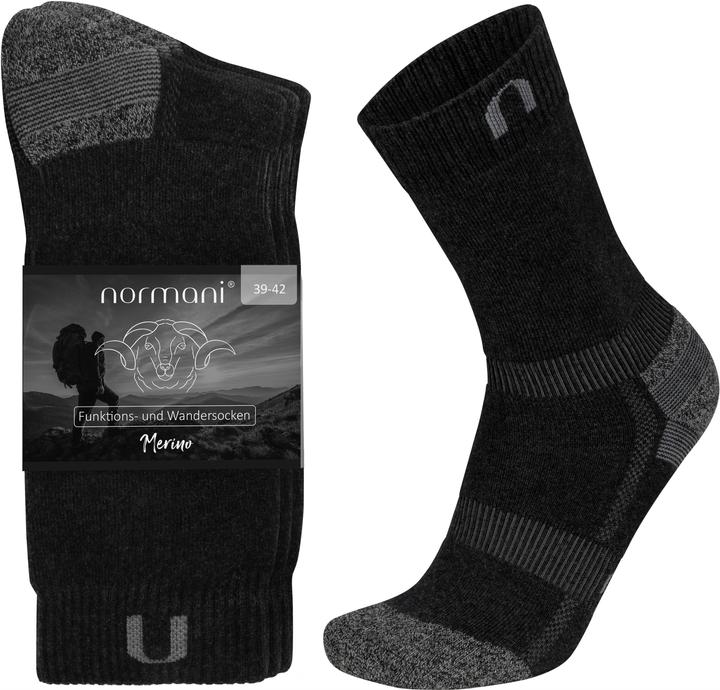 Actual product image Normani 2 pairs of merino hiking and functional socks - 9385 (pack of 2, 47 - 50)