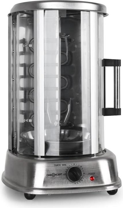 Produktbild OneConcept Kebap Master Dönergrill, Schiebetür Silber