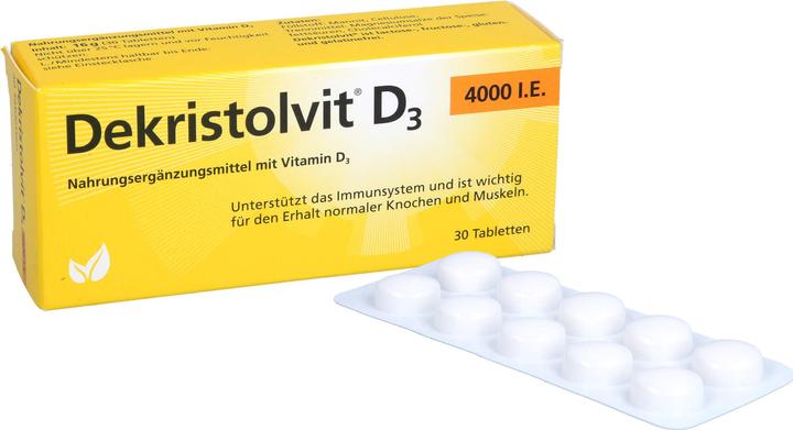 Actual product image Dekristolvit D3 4000 I.E. tablets, 30 pcs. tablets (30 Piece, Pills)