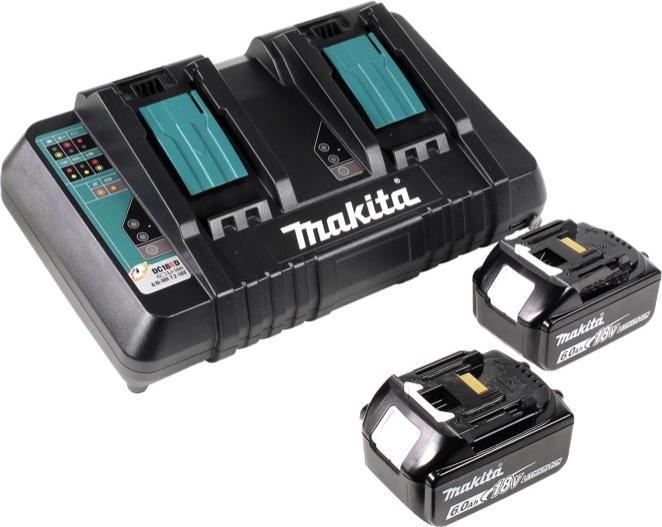 Image du produit Makita DLM 432 PG2 Tondeuse à gazon sans fil 36 V (2x 18 V) 43 cm brushless + 2x Batteries 6.0 Ah + (Fonctionnement sur batterie)