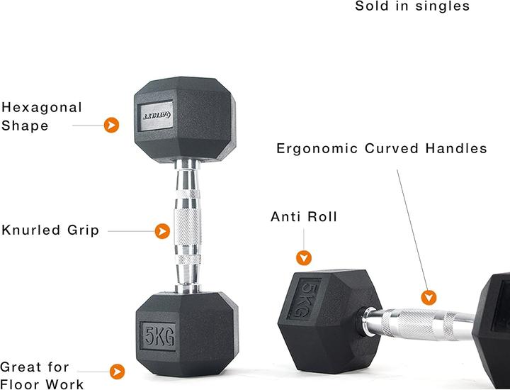 Actual product image Athlyt Hex Hantel (5 kg) (1 x 5 kg)
