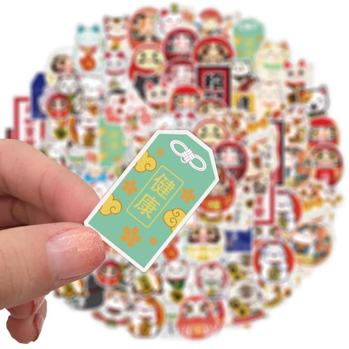 Produktbild JTI Aufkleber - Katzenmotive im Kawaii-Stil - 50 Stk