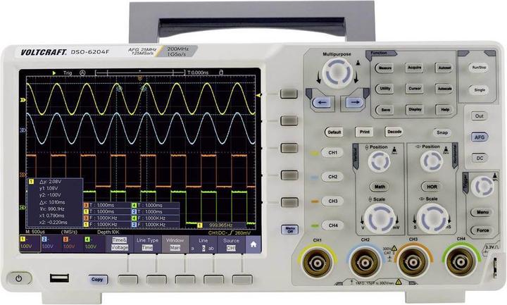 Produktbild Voltcraft Digitales Oszilloskop DIGITAL OSZILLOSKOP DSO 6204F (CAT II)