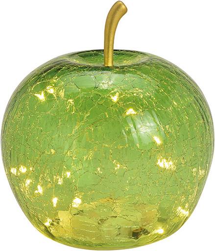 Produktbild G. Wurm Apfel mit 20er LED aus Glas Hellgrün (B/H/T) 16x17 (16 x 17 x 16 cm)