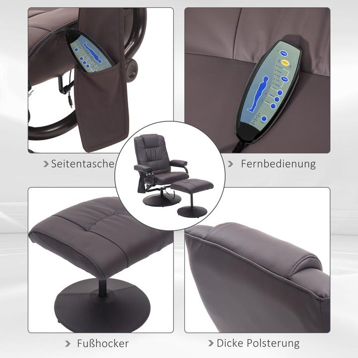Produktbild Homcom Massagesessel mit Hocker
