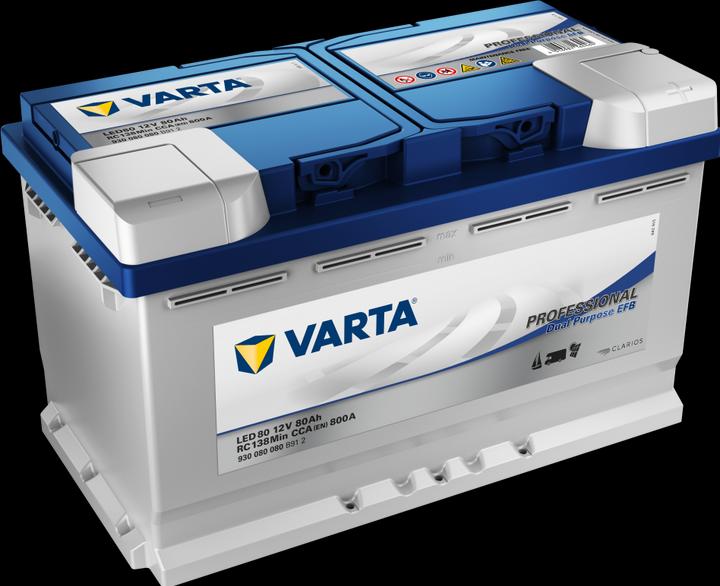 Produktbild Varta LED80 Professional DP EFB 80AH Batterie (12 V, 80 Ah)
