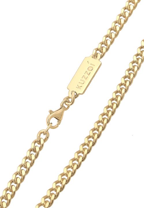 Immagine prodotto Kuzzoi Bracciale Basic Uomo Panzerkette Pezzo Solido Argento 925 (19 cm, Argento 925)