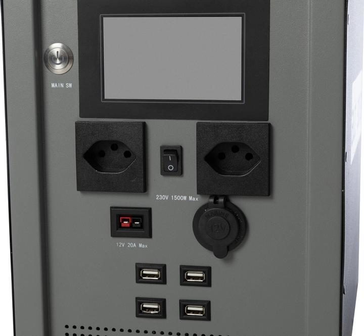Actual product image Autosolar Powerstation 1500W "Swiss Edition" with 195W solar case (1500 Wh, 26.40 kg)