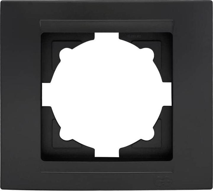 Produktbild Gunsan Moderna 1-fach Rahmen für 1 Steckdose Schalter Dimmer Schwarz