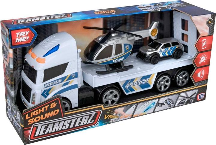 Actual product image Teamsterz Transporter with police car and helicopter