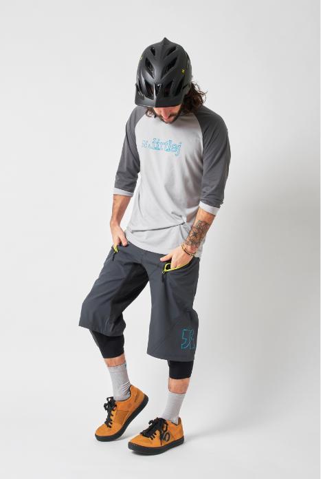 Actual product image dirtlej Trailscout Waterproof Shorts, blue/lime, S (S)