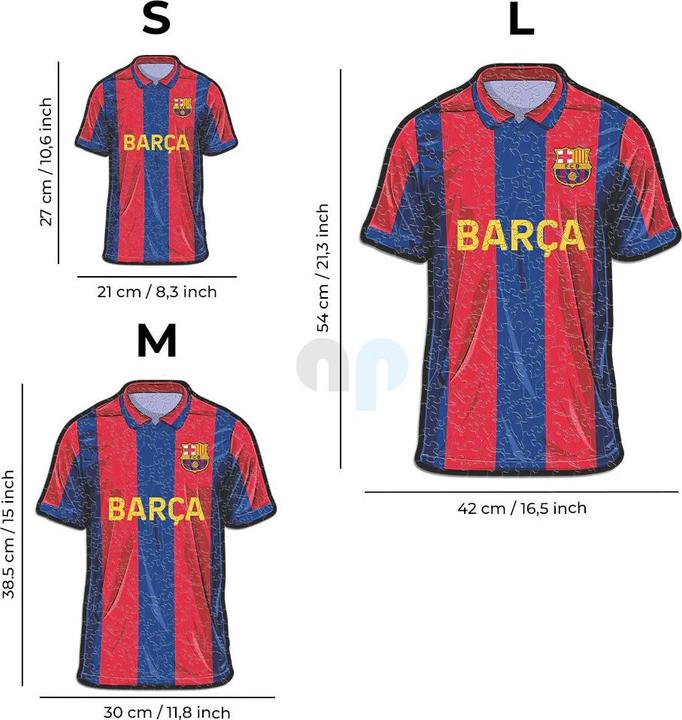 Produktbild Iconic FC Barcelona - Trikot - Holz Puzzle Grösse M (270 Teile) (270 Teile)