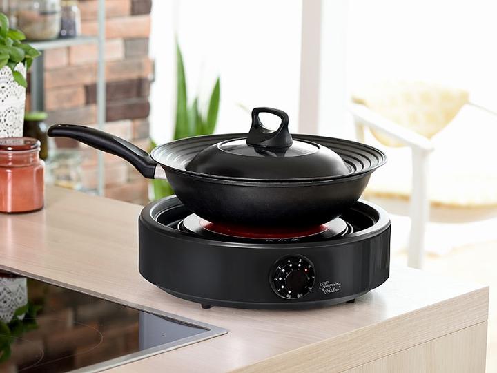 Produktbild Rosenstein & Söhne 2in1-Glaskeramik-Kochplatte & rauchfreier Infrarot-Tischgrill
